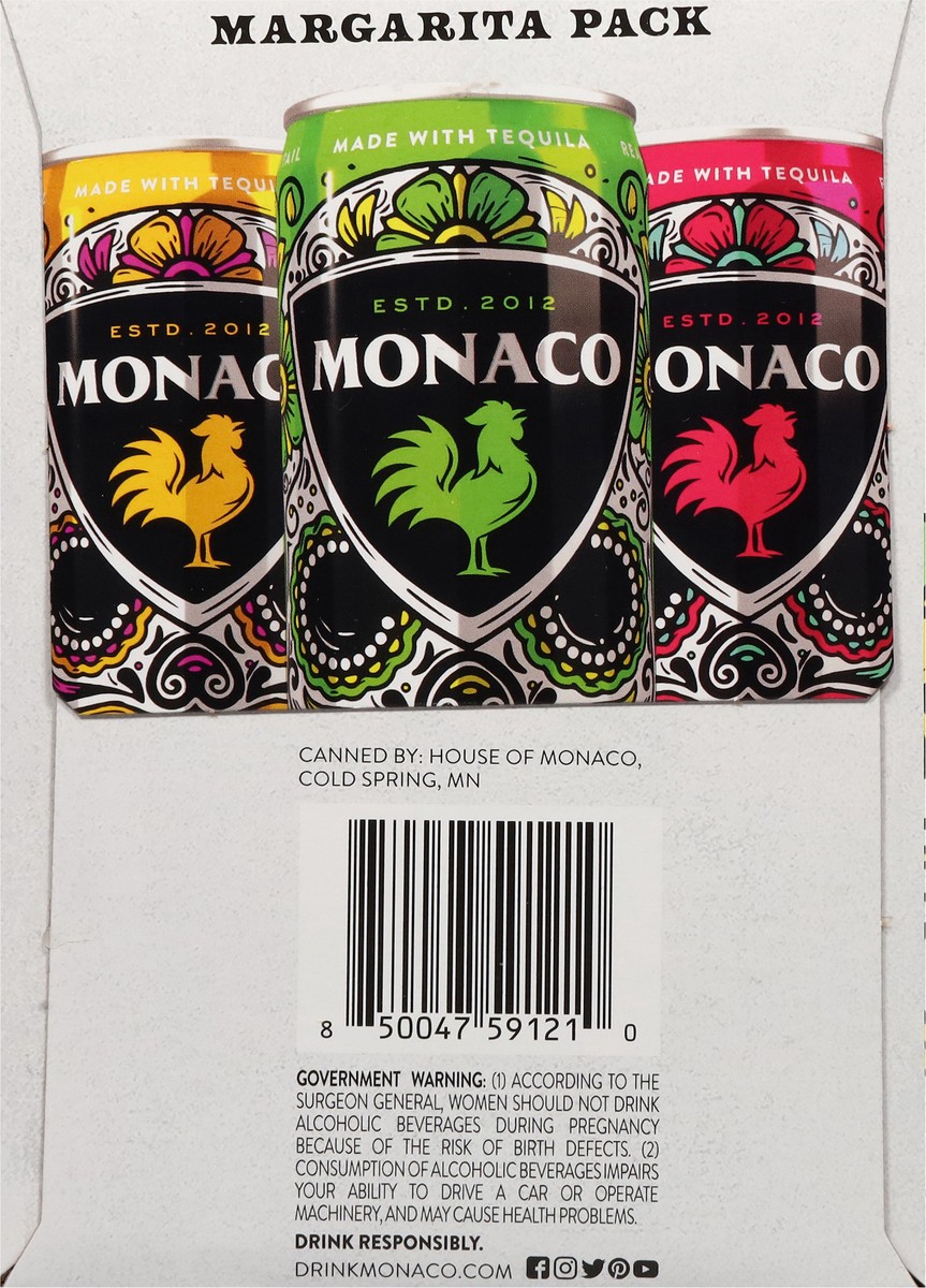 slide 3 of 12, Monaco Feel the Spirit Margarita 6 - 12 fl oz Cans, 6 ct