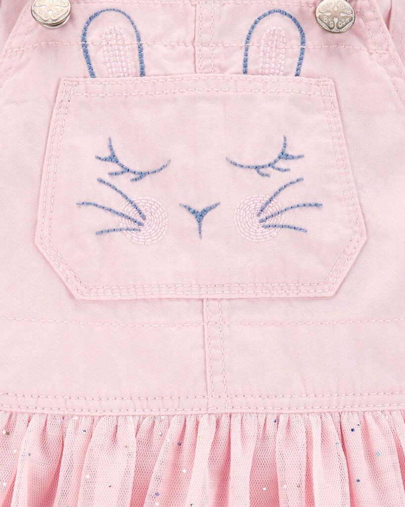 slide 3 of 3, Oshkosh Baby Bunny Glitter Jumper Dress - Pink Pink 9M, 1 ct