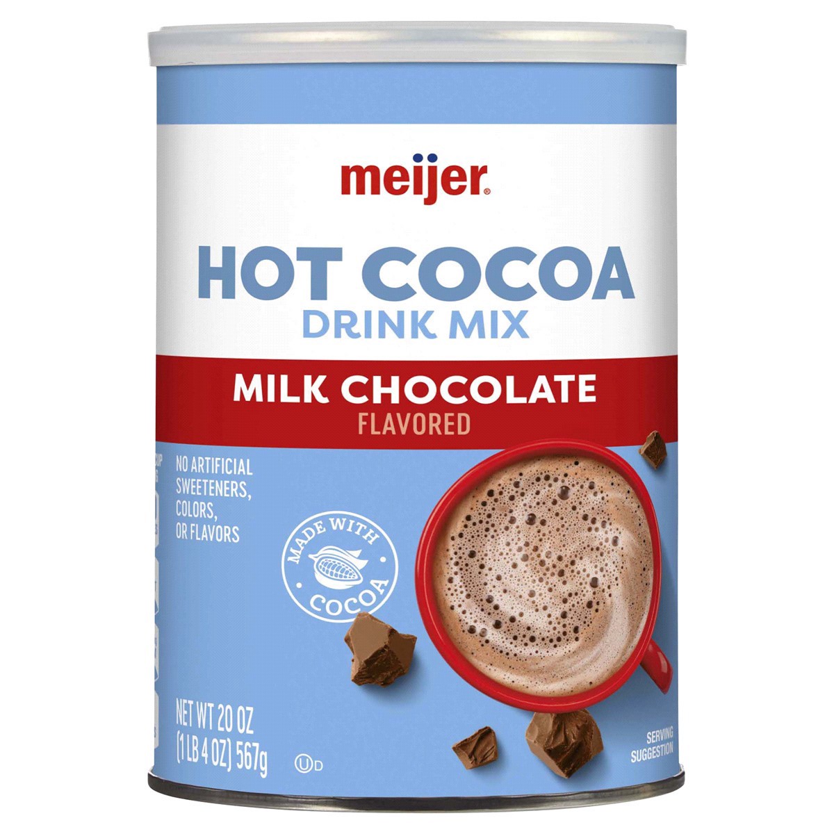 slide 1 of 9, MEIJER HOT COCOA MILK CHOCOLATE - 20 oz, 20 oz