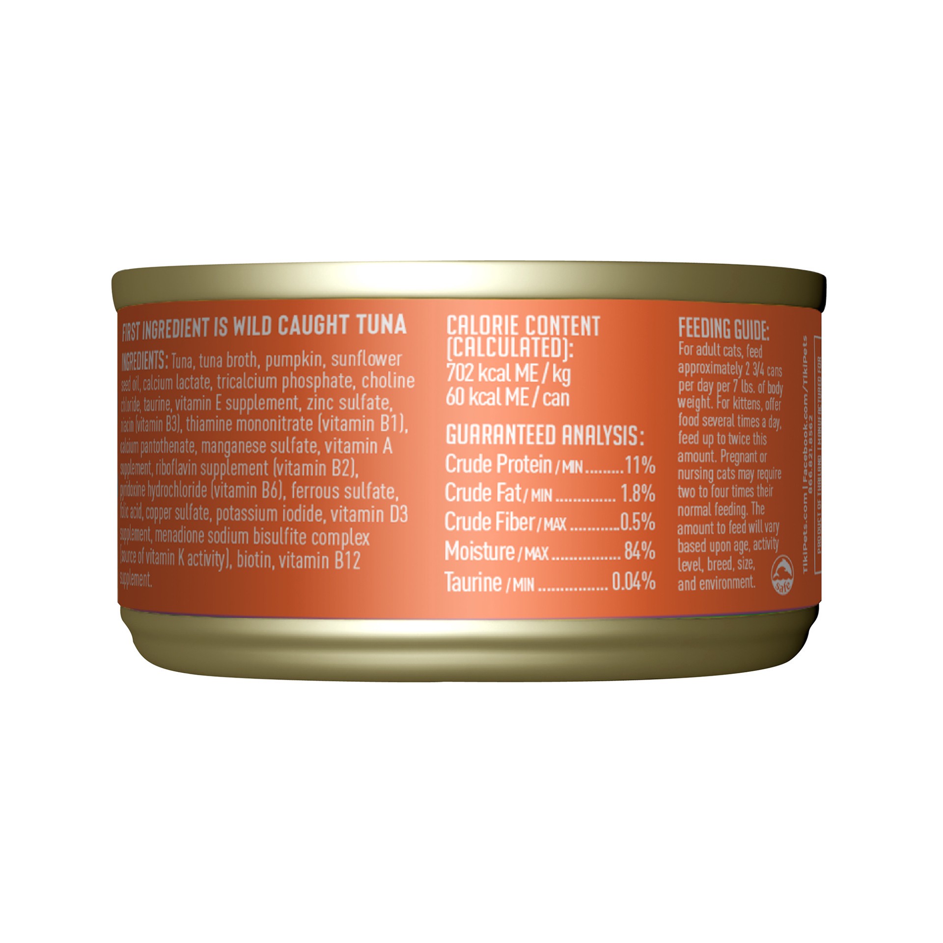 slide 3 of 8, Tiki Cat Aloha Friends Wet Cat Food, Tuna & Pumpkin, 3 oz. Can, 3 oz