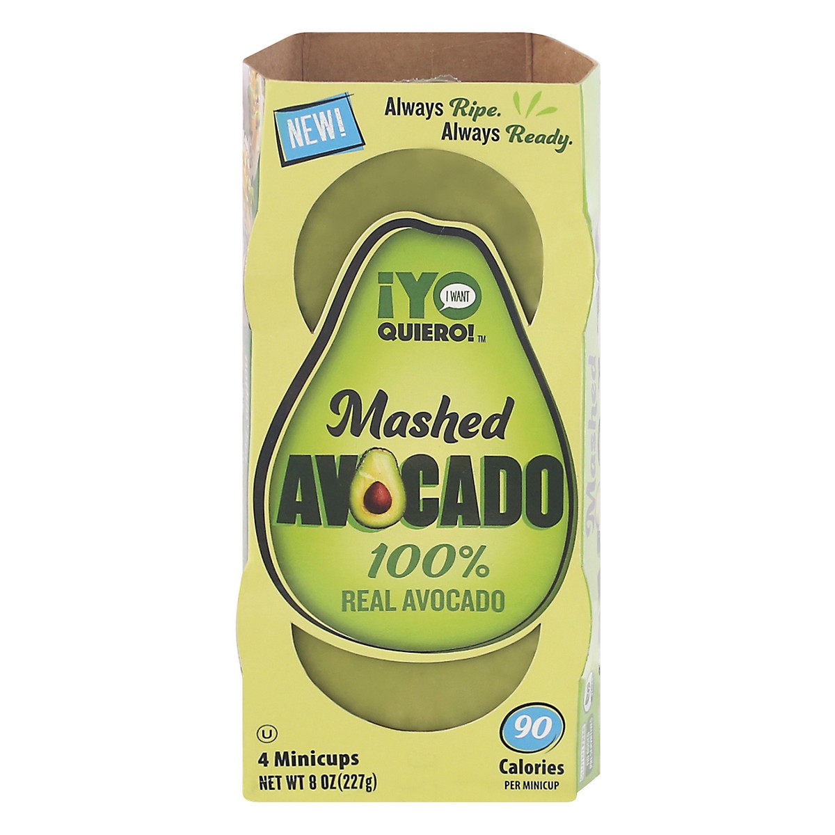 slide 8 of 13, ¡Yo Quiero! Minicups Mashed Avocado 4 ea, 4 ct