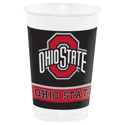 slide 1 of 1, Ohio State Buckeyes University Plastic Cups, 8 ct