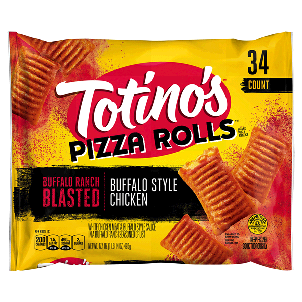 slide 1 of 1, Totino's Pizza Rolls Buffalo Style Chicken, 17.4 oz