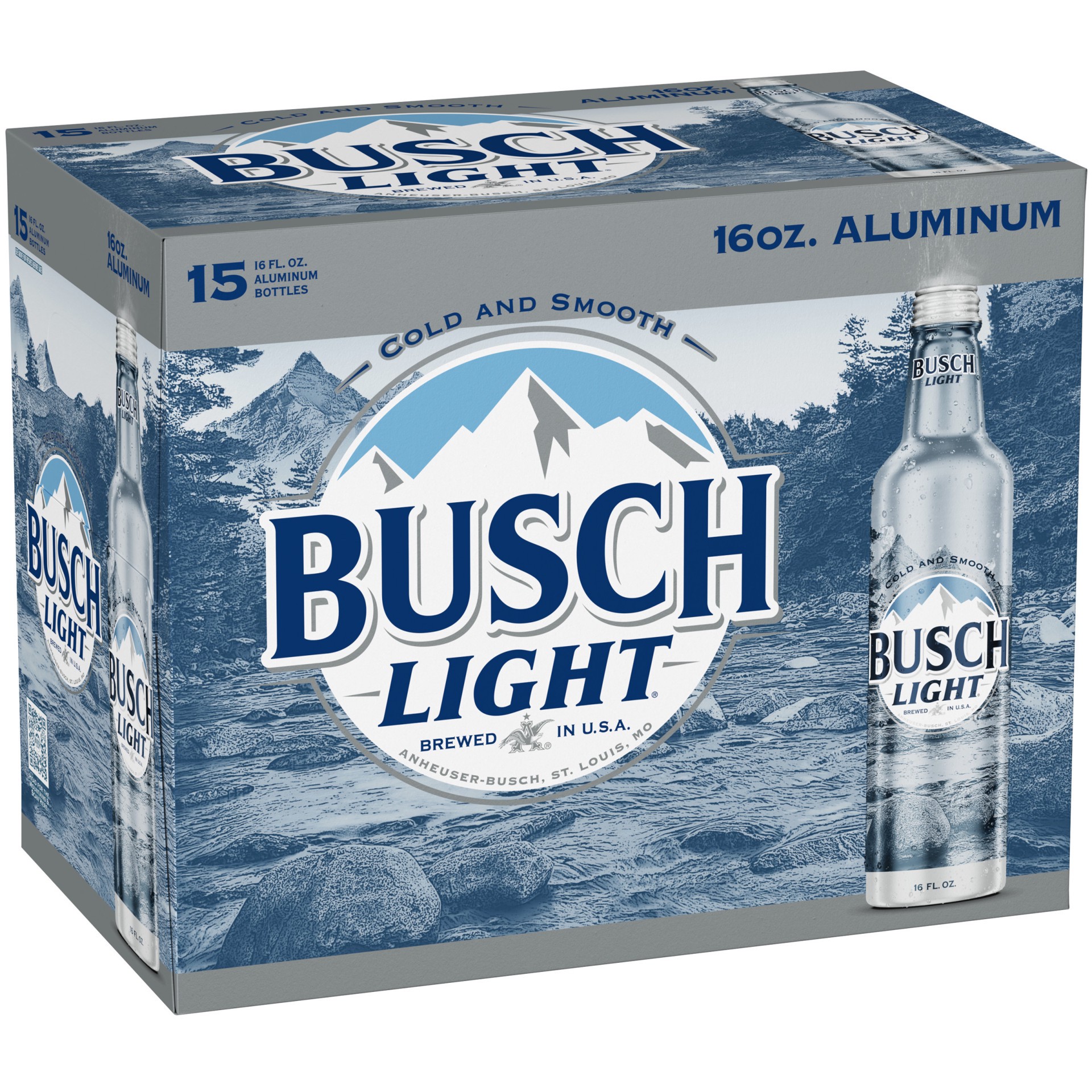 slide 1 of 9, Busch Light Beer 15 - 16 fl oz Bottles, 16 fl oz