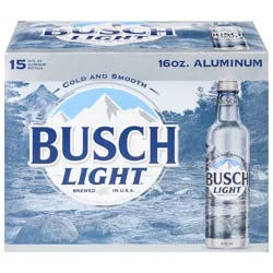 Busch Light Beer 15 - 16 fl oz Bottles