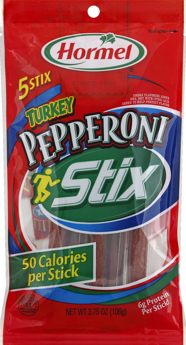 slide 2 of 3, HORMEL Pepperoni Turkey Stix, 3.75 oz