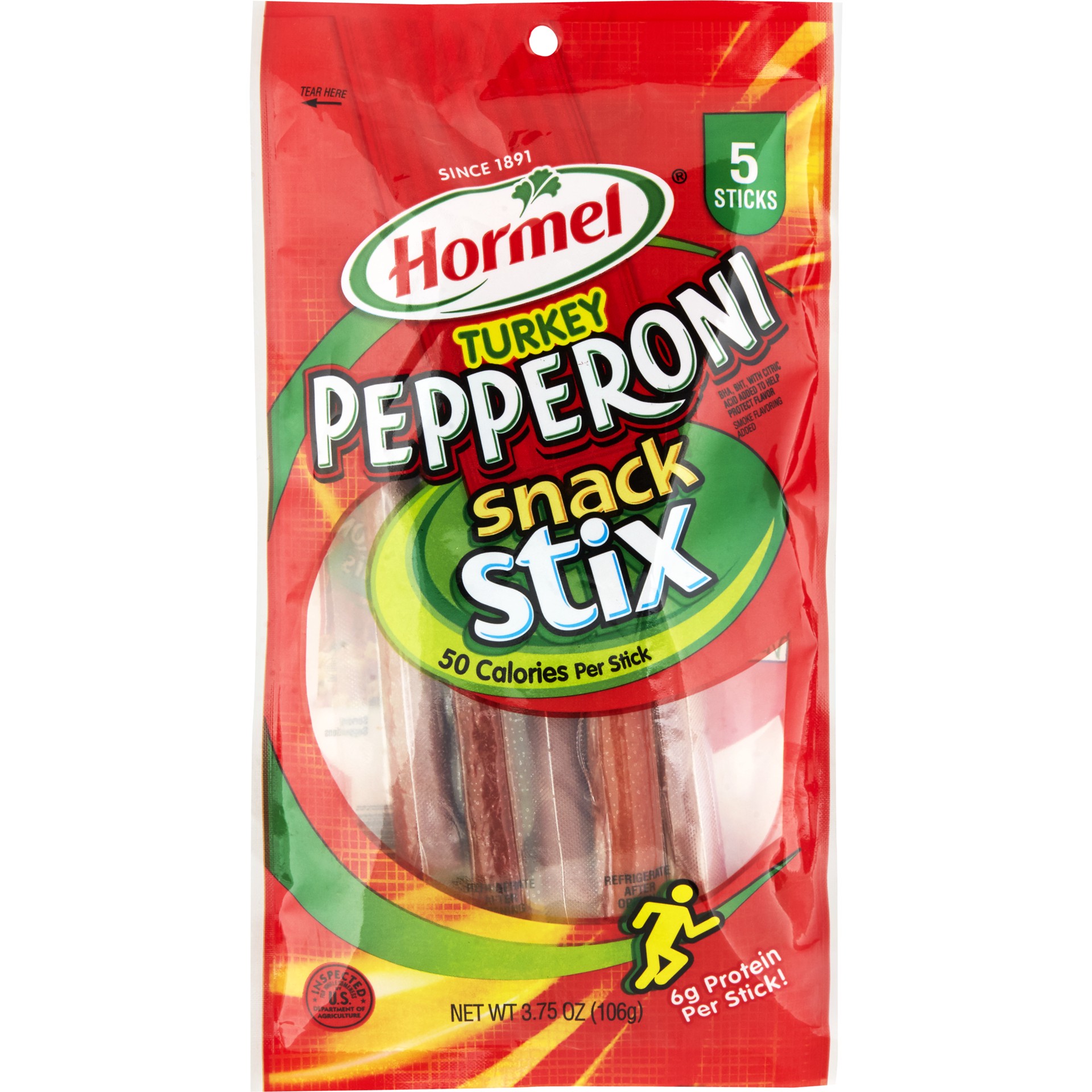 slide 1 of 3, HORMEL Pepperoni Turkey Stix, 3.75 oz