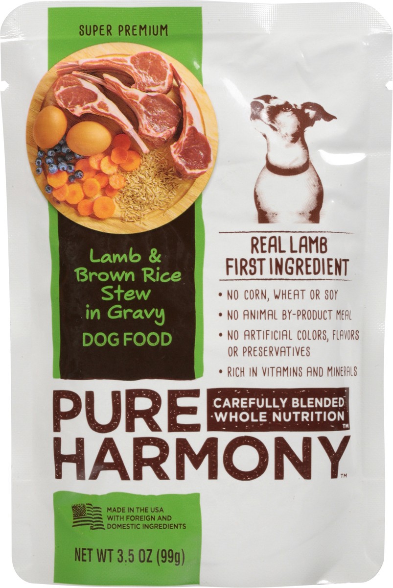 slide 12 of 16, Pure Harmony Lamb & Brown Rice Pouches, 3.5 oz