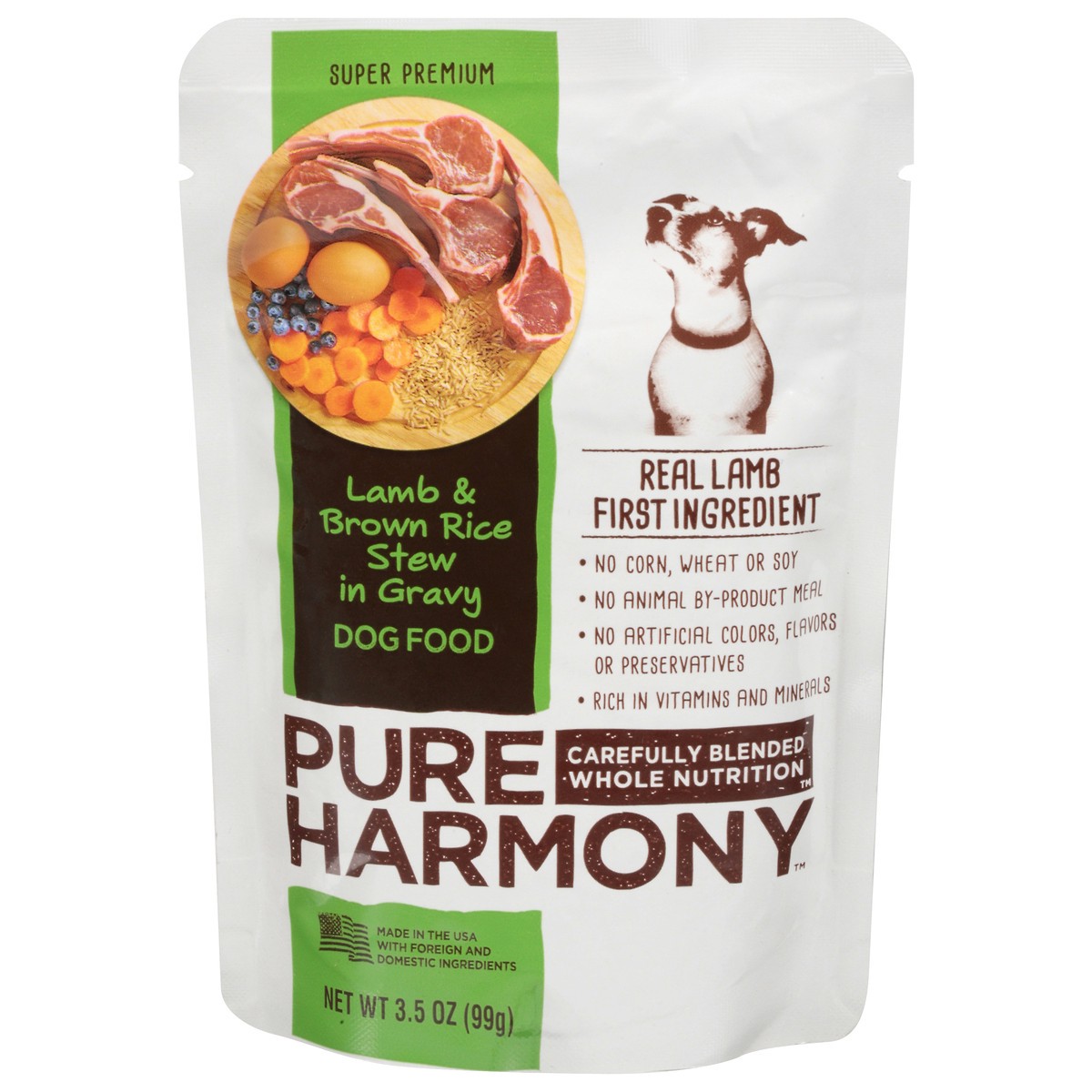 slide 1 of 16, Pure Harmony Lamb & Brown Rice Pouches, 3.5 oz
