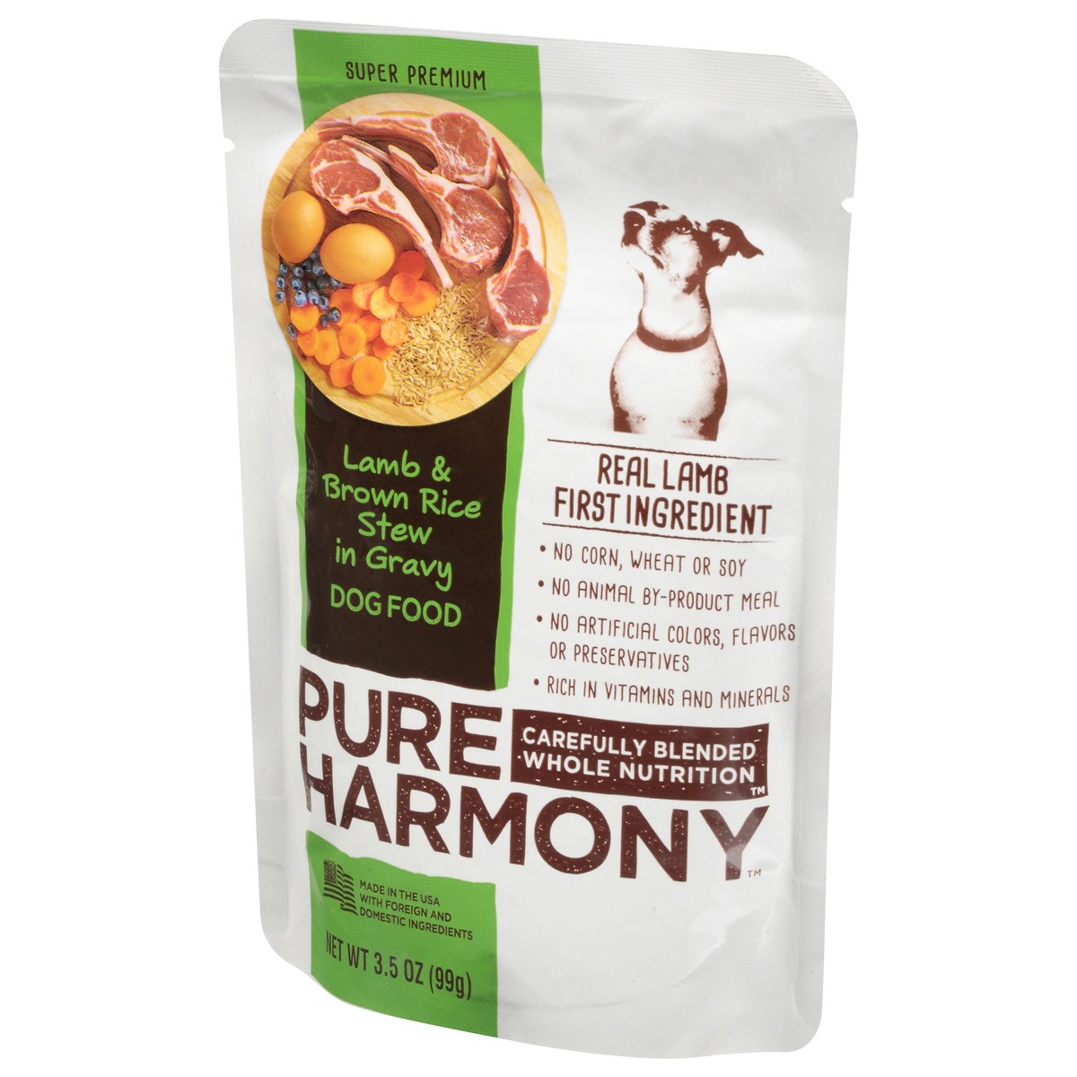 slide 4 of 16, Pure Harmony Lamb & Brown Rice Pouches, 3.5 oz