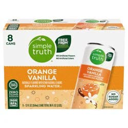 Simple Truth® Orange Vanilla Sparkling Seltzer Water Cans