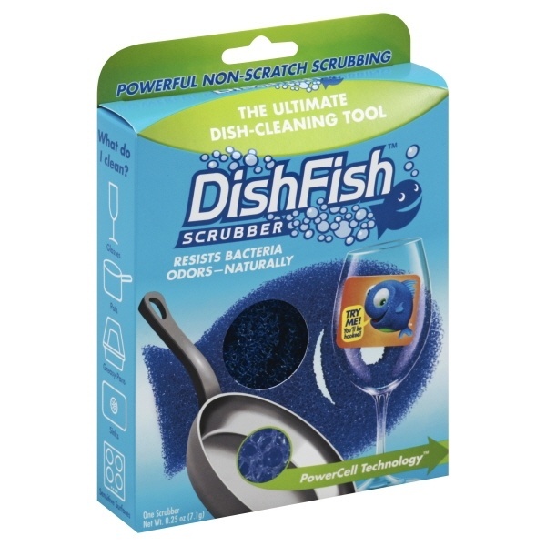 slide 1 of 1, DishFish Scrubber Sponge, 0.25 oz