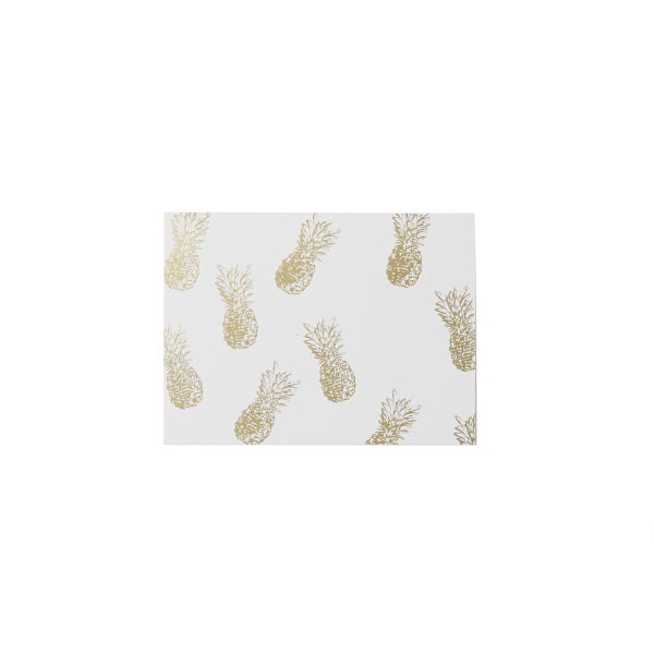 slide 1 of 3, C.R. Gibson Top-Fold Boxed Notes, Gold Pineapple, 10 ct; 5 in x 3 3/4 in