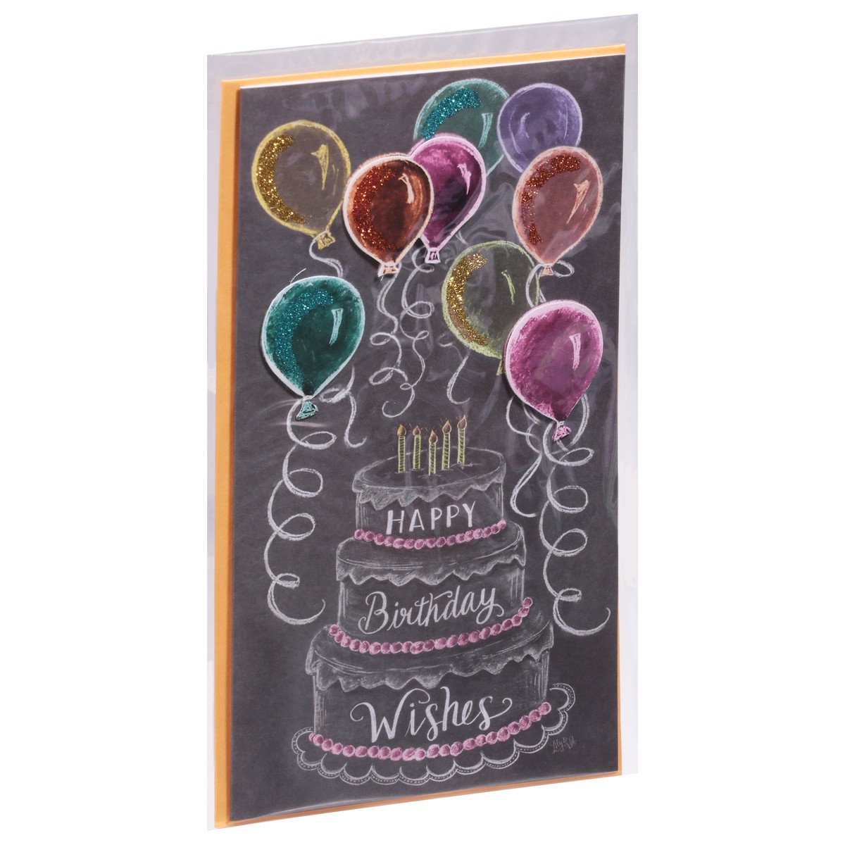 slide 2 of 9, Papyrus Birthday Card (Birthday Cake and Chalkboard), 1 ct
