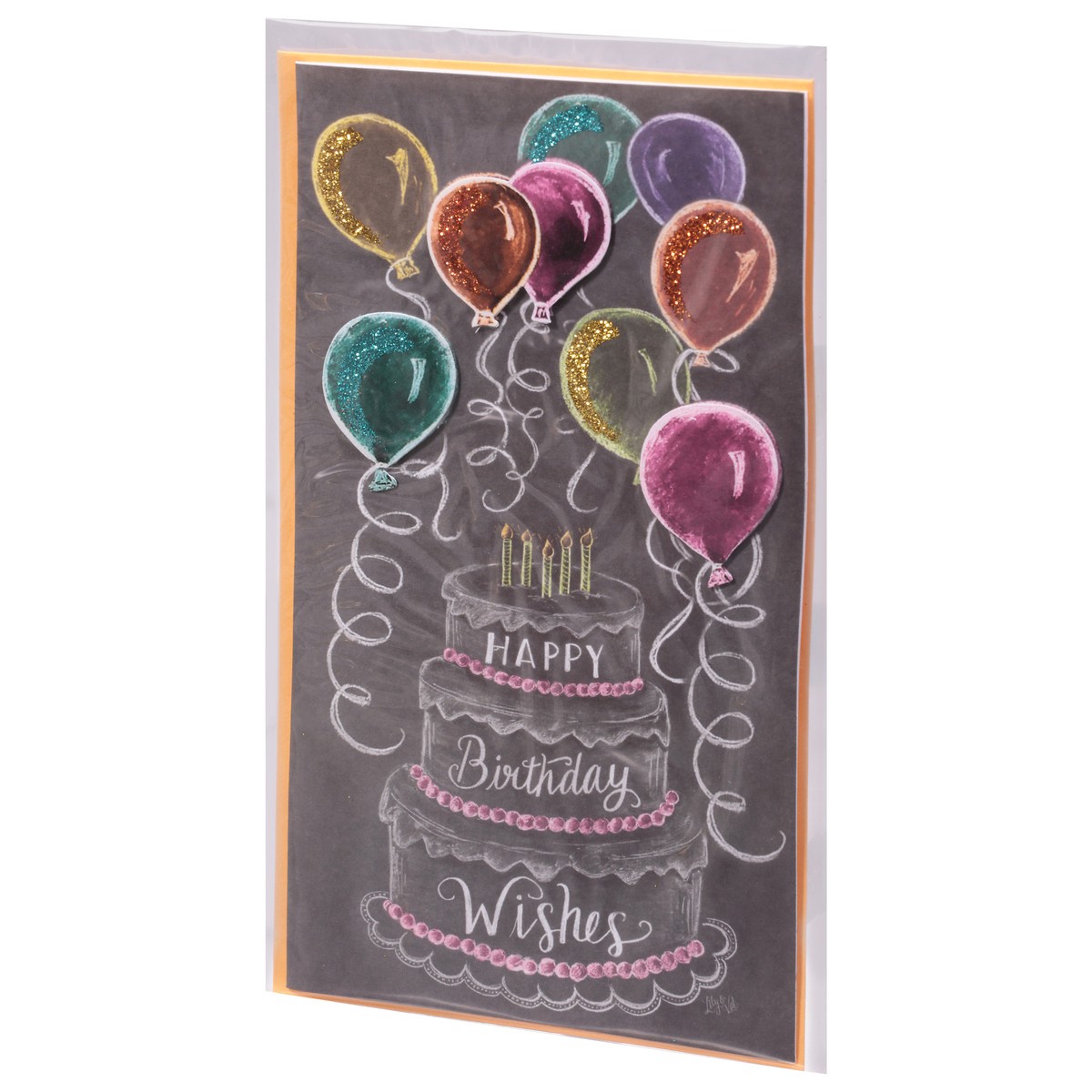 slide 3 of 9, Papyrus Birthday Card (Birthday Cake and Chalkboard), 1 ct