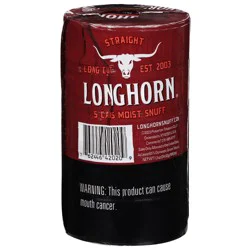 LongHorn Long Cut Straight Moist Snuff - 1.2 oz Cans