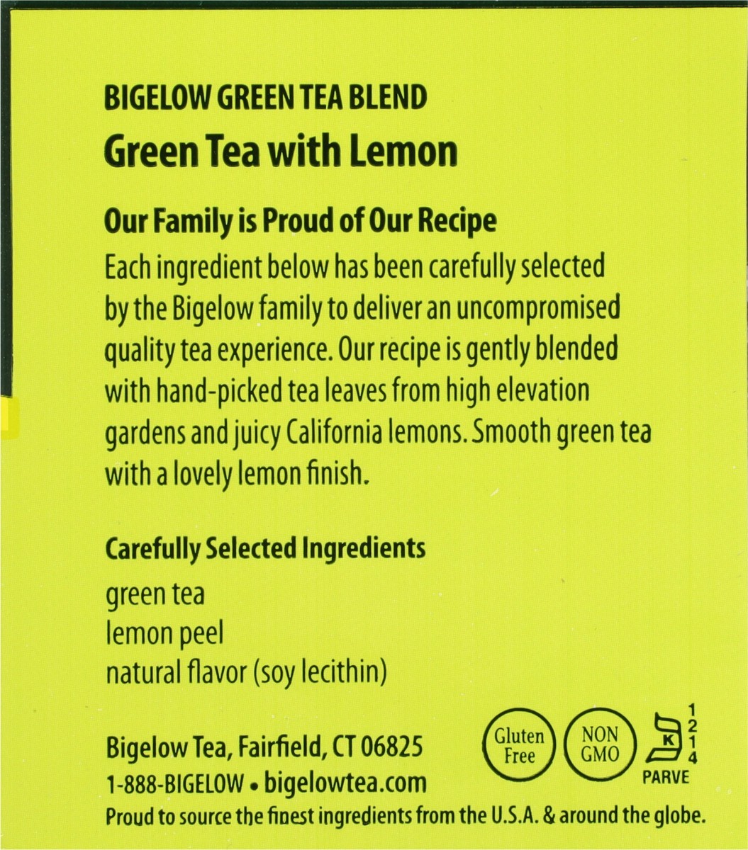slide 1 of 9, Bigelow Green Tea With Lemon - 0.91 oz, 0.91 oz