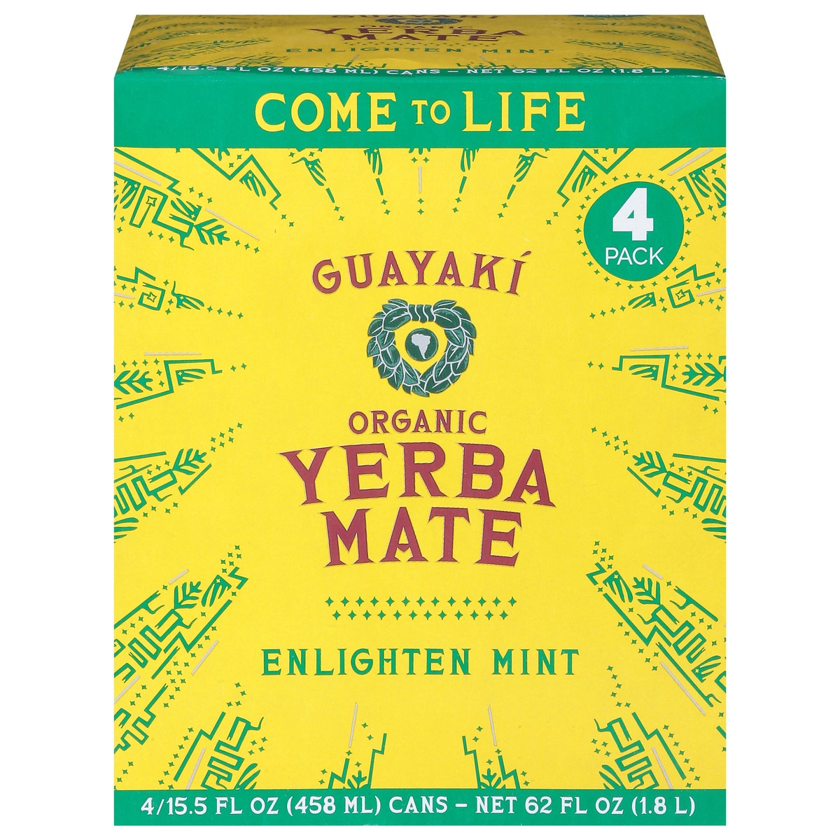 slide 1 of 9, Guayaki Organic Enlighten Mint Yerba Mate- 4 ct, 4 ct