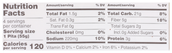 slide 6 of 9, Bfree Bread Pita Wholegr, 7.76 oz