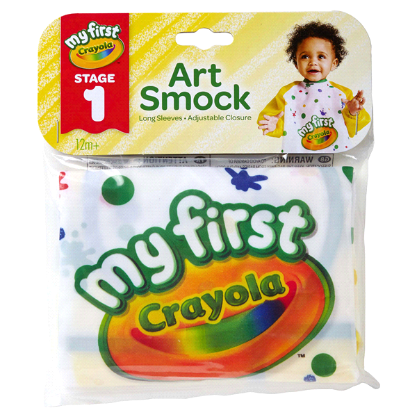 slide 1 of 5, Crayola My First Art Smock, 1 ct