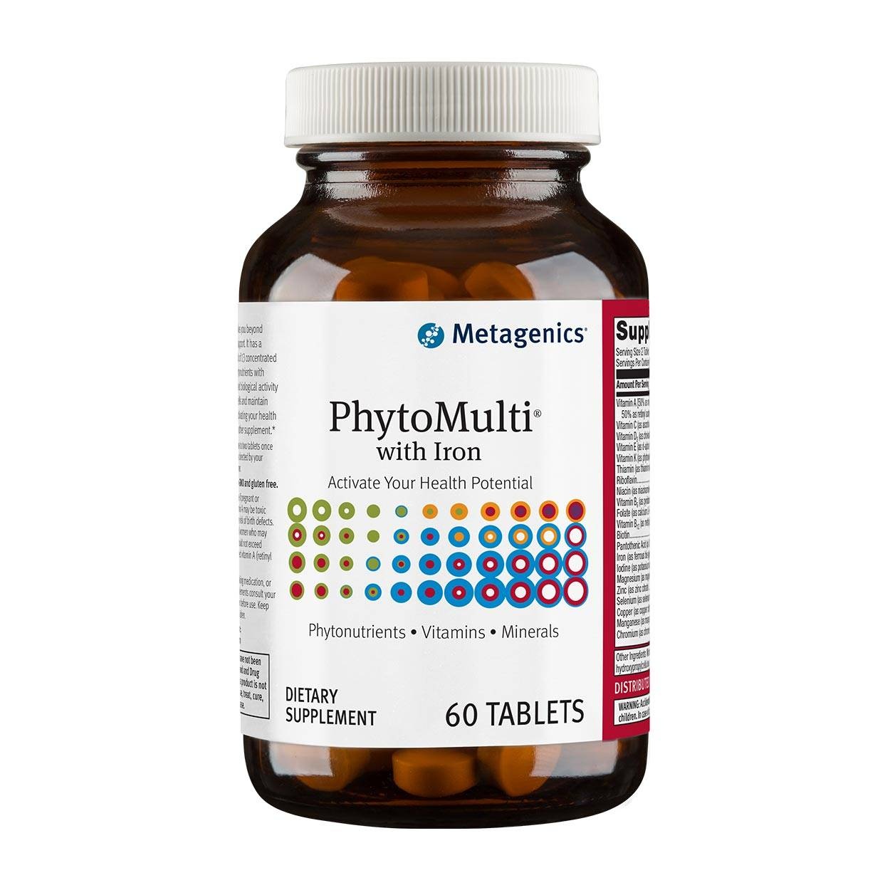 slide 1 of 1, Metagenics Phytomulti W/ Iron, 60 ct