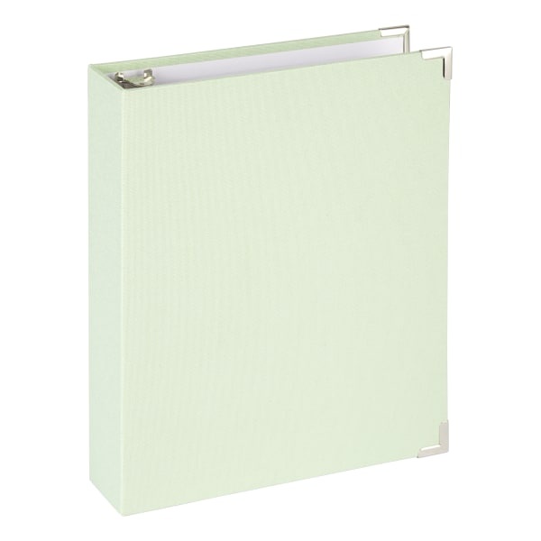 slide 1 of 1, Office Depot Mini Fabric Binder, 1'' Rings, Mint Green, 1 ct