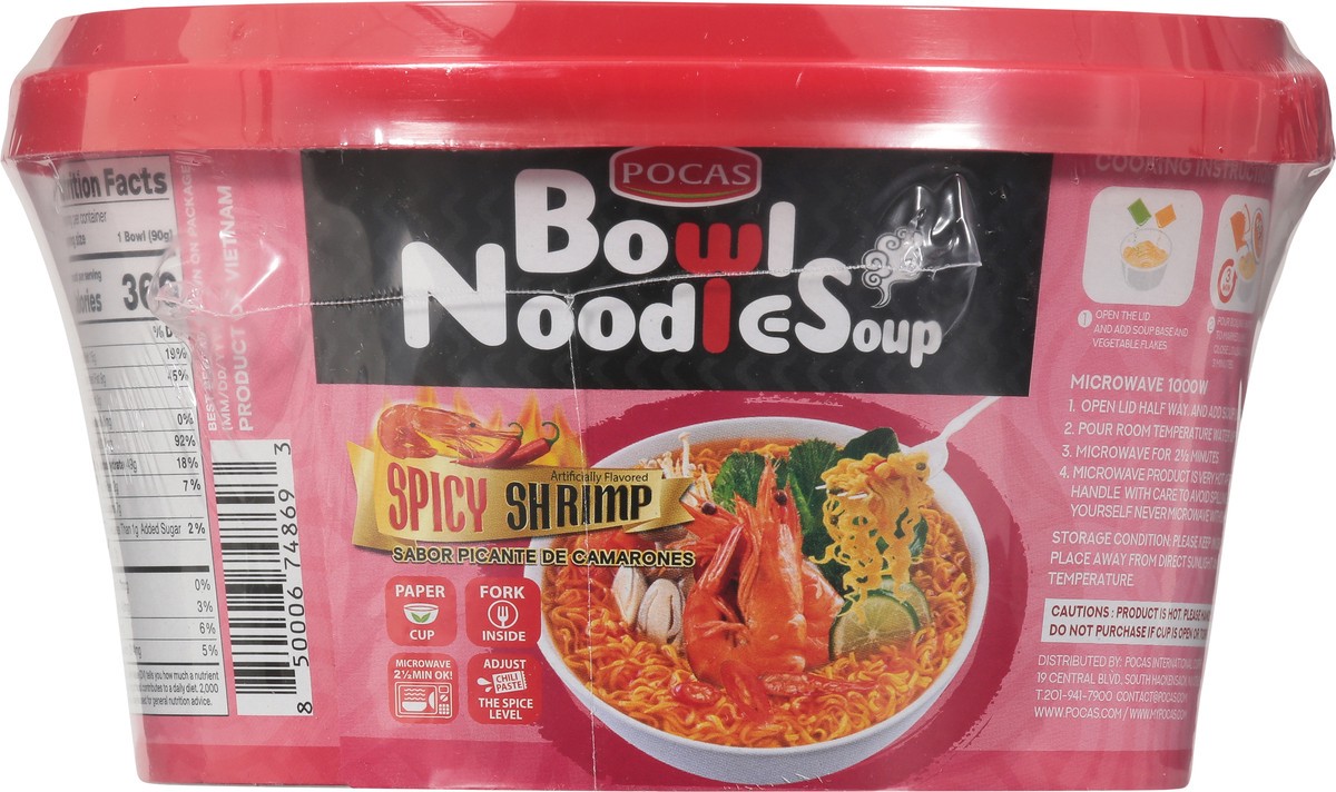 slide 12 of 13, Pocas Spicy Shrimp Bowl Noodle Soup 3.17 oz, 3.17 oz