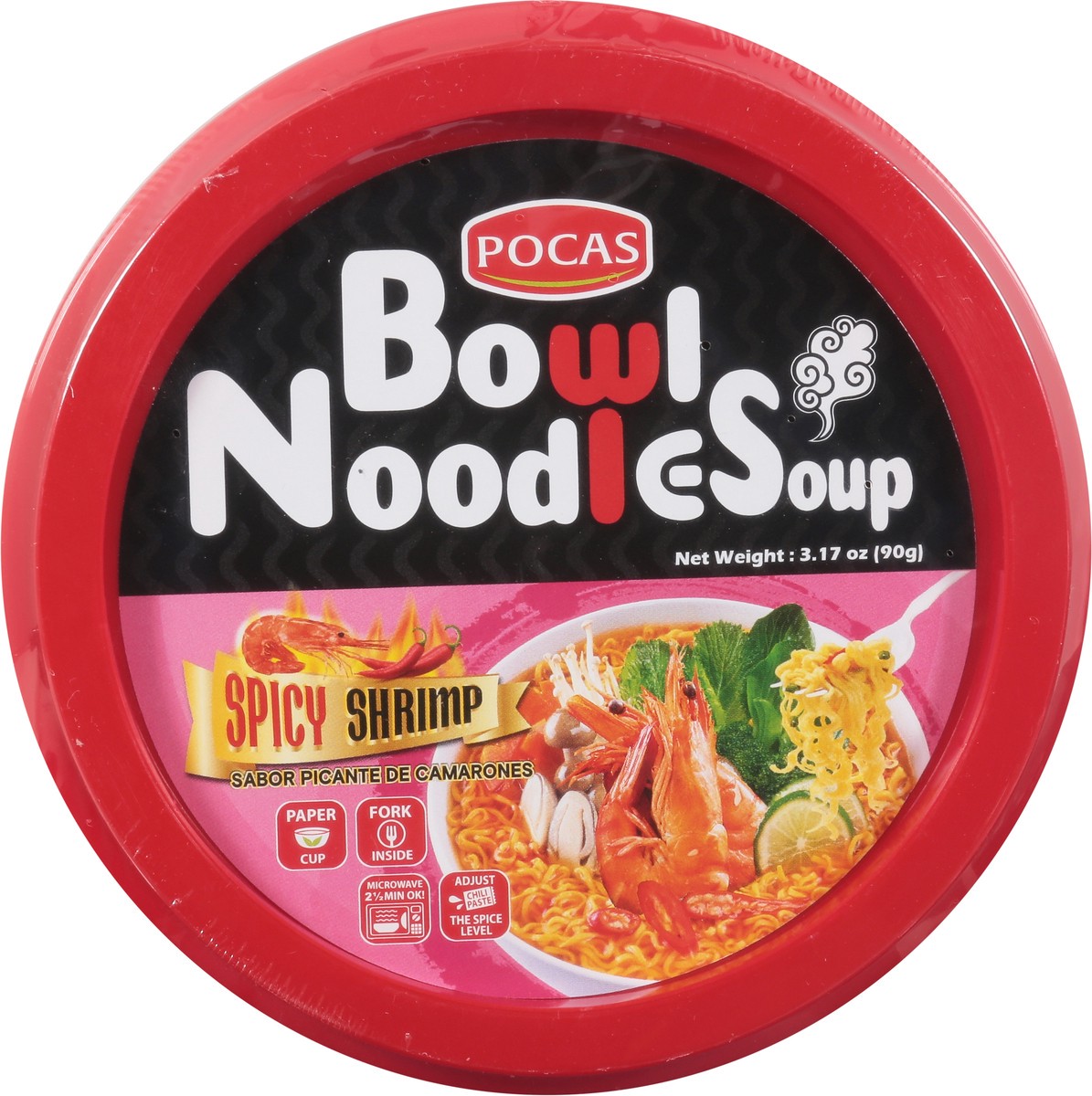 slide 8 of 13, Pocas Spicy Shrimp Bowl Noodle Soup 3.17 oz, 3.17 oz