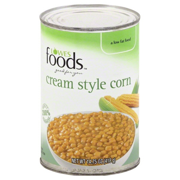 slide 1 of 1, Lowes Foods Cream Style Corn, 15 oz