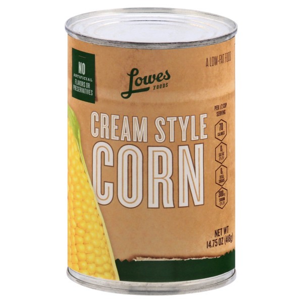 slide 1 of 1, Lowes Foods Cream Style Corn, 15 oz