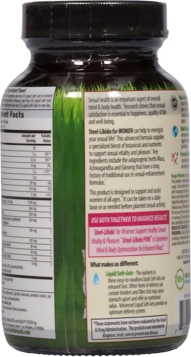 slide 3 of 9, Irwin Naturals Steel-Libido for Women 48 Liquid Soft-Gels, 48 ct