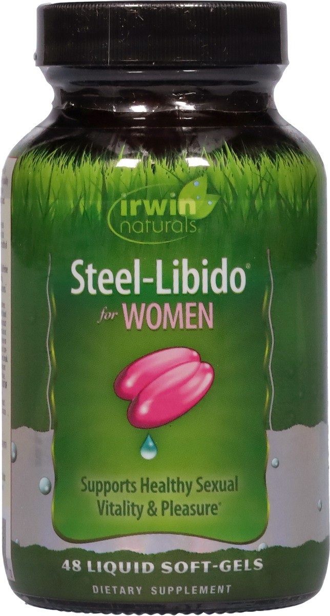 slide 4 of 9, Irwin Naturals Steel-Libido for Women 48 Liquid Soft-Gels, 48 ct