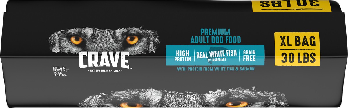 slide 5 of 10, CRAVE XL Adult Premium Dog Food with Protein from White Fish & Salmon 30 lb, 30 lb