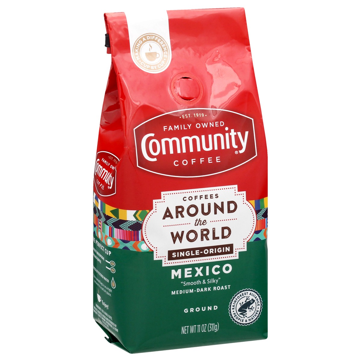 slide 4 of 9, Community Coffee Ground Medium-Dark Roast Mexico Coffee - 11 oz, 11 oz