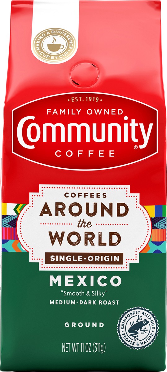 slide 1 of 9, Community Coffee Ground Medium-Dark Roast Mexico Coffee - 11 oz, 11 oz