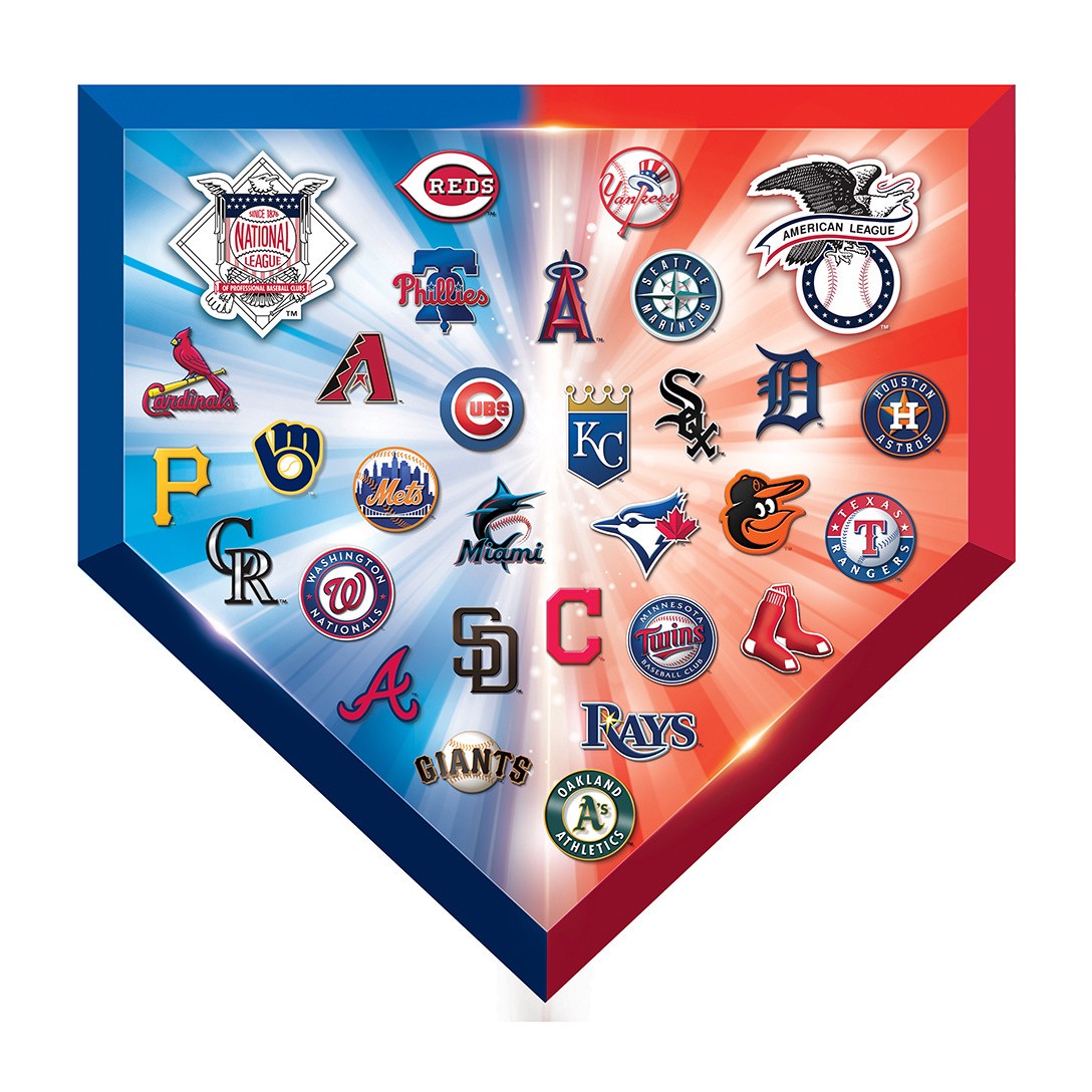 slide 3 of 4, MLB Home Plate Shaped Jigsaw Puzzle, 500 ct