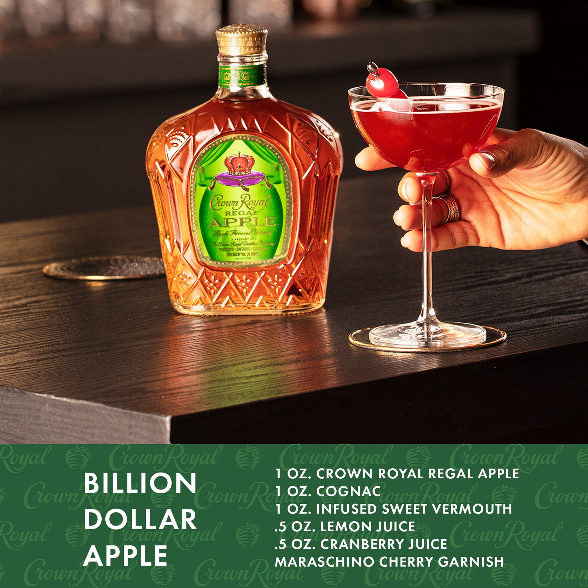 slide 8 of 8, Crown Royal Regal Apple Flavored Whisky, 1 L, 1 liter