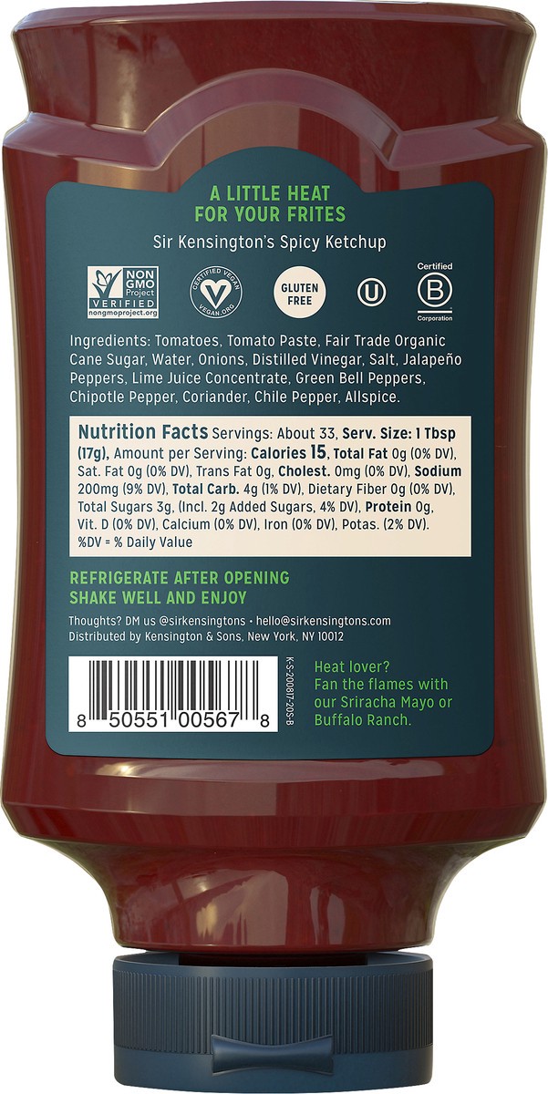 slide 5 of 7, Sir Kensington's Spicy Ketchup, 20 oz, Pack Of 6, 20 oz