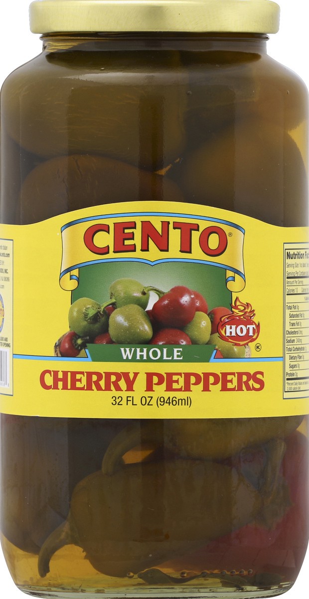 slide 1 of 8, Cento Cherry Peppers 32 oz, 32 fl oz