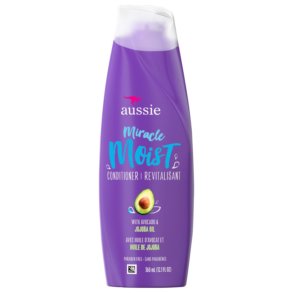 slide 1 of 3, Aussie Paraben-Free Miracle Moist Conditioner w/ Avocado & Jojoba Oil For Dry Hair, 12.1 fl oz, 12.10 fl oz