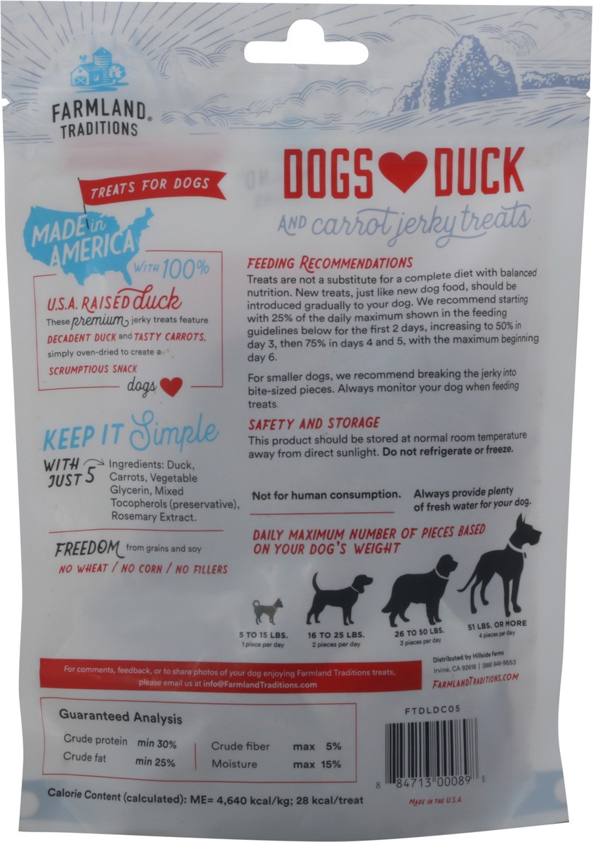 slide 5 of 9, Farmland Dogs Love Duck and Carrot Jerky Treats Treats for Dogs 5 oz, 5 oz