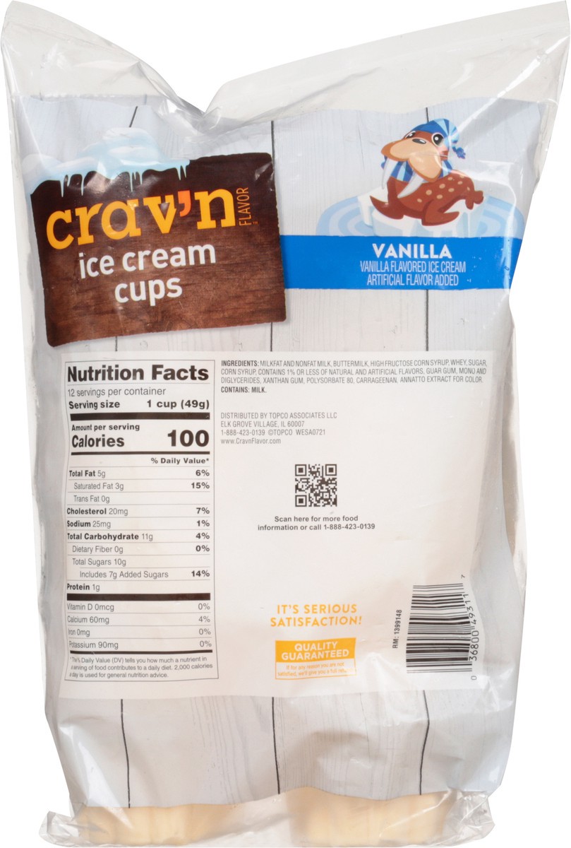slide 11 of 15, Crav'n Flavor Vanilla Ice Cream Cups 12 - 3 fl oz Cups, 12 ct