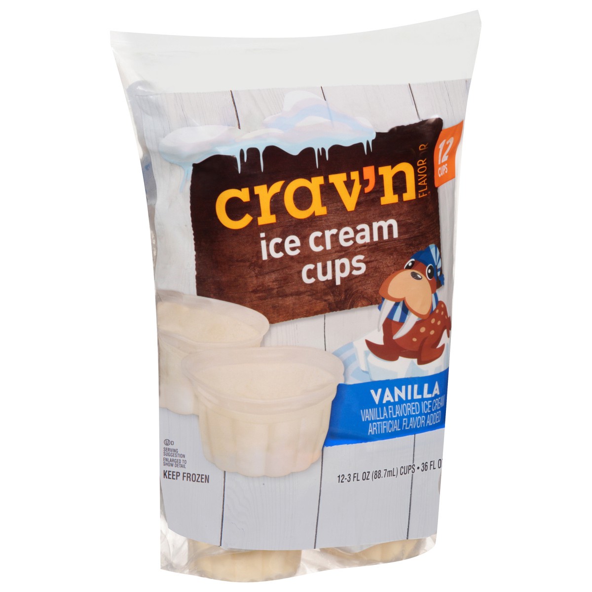 slide 7 of 15, Crav'n Flavor Vanilla Ice Cream Cups 12 - 3 fl oz Cups, 12 ct