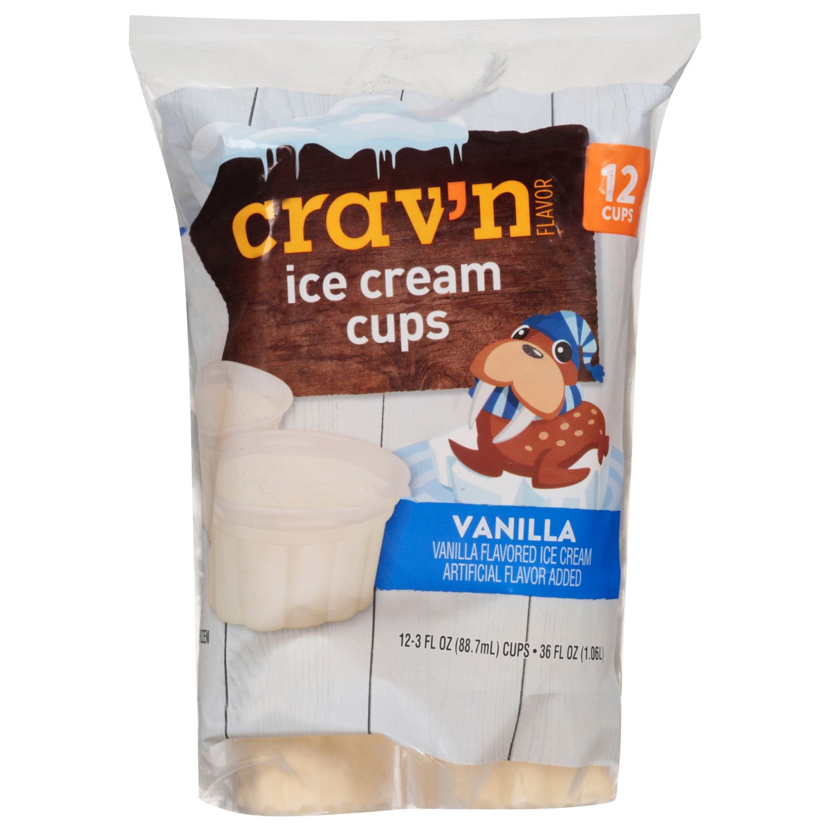 slide 15 of 15, Crav'n Flavor Vanilla Ice Cream Cups 12 - 3 fl oz Cups, 12 ct