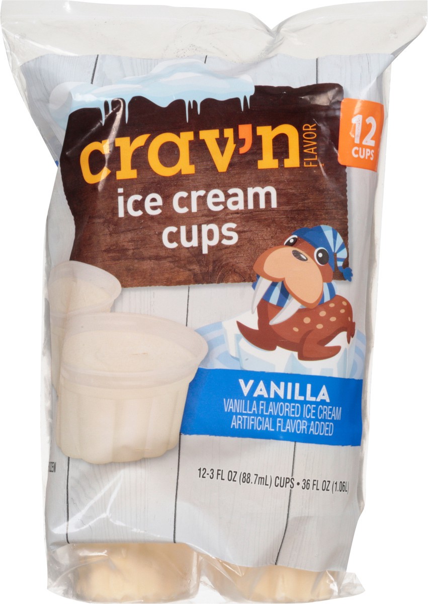 slide 14 of 15, Crav'n Flavor Vanilla Ice Cream Cups 12 - 3 fl oz Cups, 12 ct
