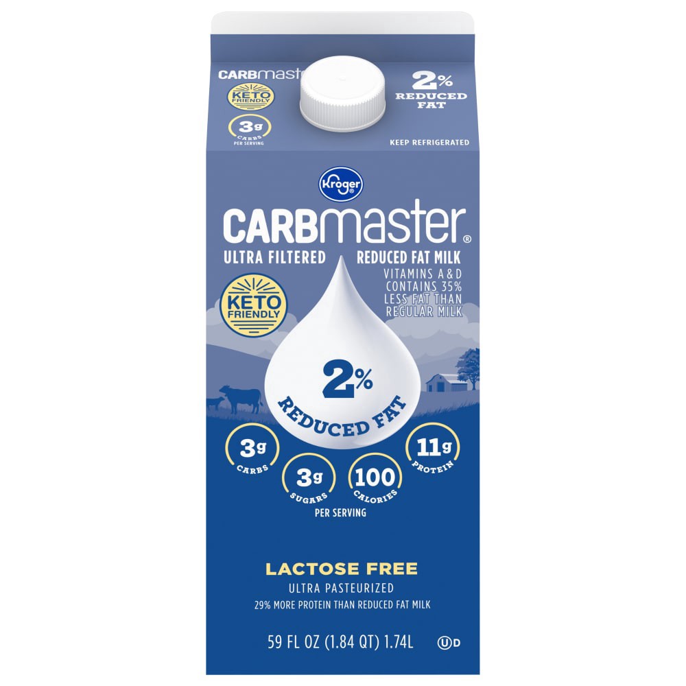 slide 1 of 4, Kroger Carbmaster 2% Milk, 59 fl oz