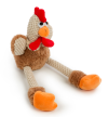 slide 14 of 14, goDog Skinny Rooster Dog Toy S/M, SM/MED