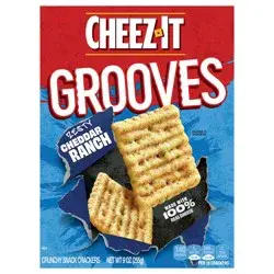 Cheez-It Grooves Cheese Crackers, Zesty Cheddar Ranch, 9 oz