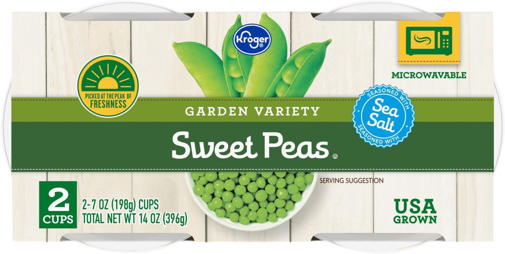 slide 2 of 6, Kroger Low Sodium Sweet Peas - 7 oz, 7 oz