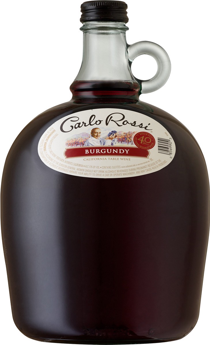 slide 2 of 2, Carlo Rossi Red Wine, 3 liter